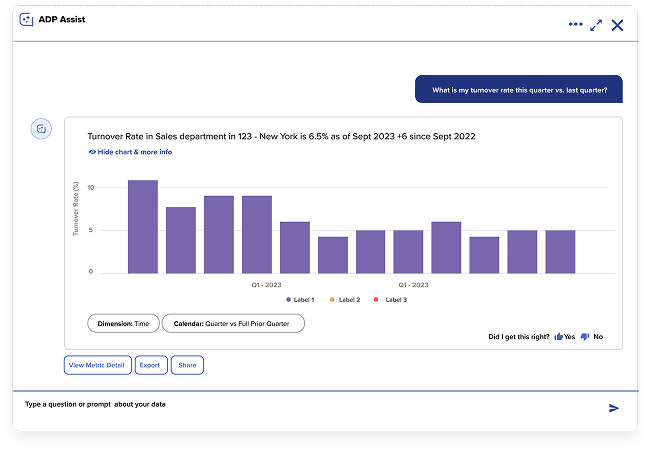 Analytics Assist generative AI experience preview